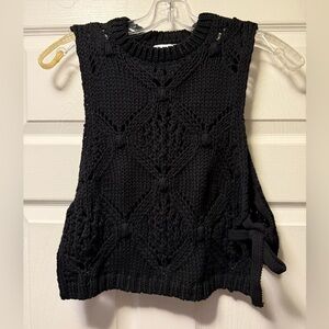 Zara Black Knit Tank Top. S